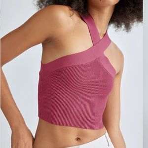 Sculpt Knit Criss Cross cropped Tank Babaton Aritiza L